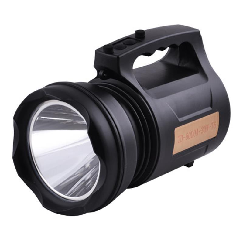 

Аккумуляторный светодиодный переносной LED фонарь, прожектор ручной Well TD 6000 30W T6