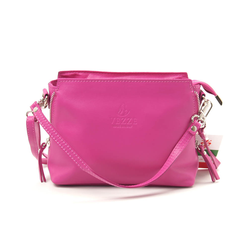 

Женская кожаная сумка VEZZE 1338 малиновая