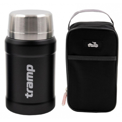 

Термос Tramp с широким горлом в чехле 0.8 л Black (TRC-132-black)