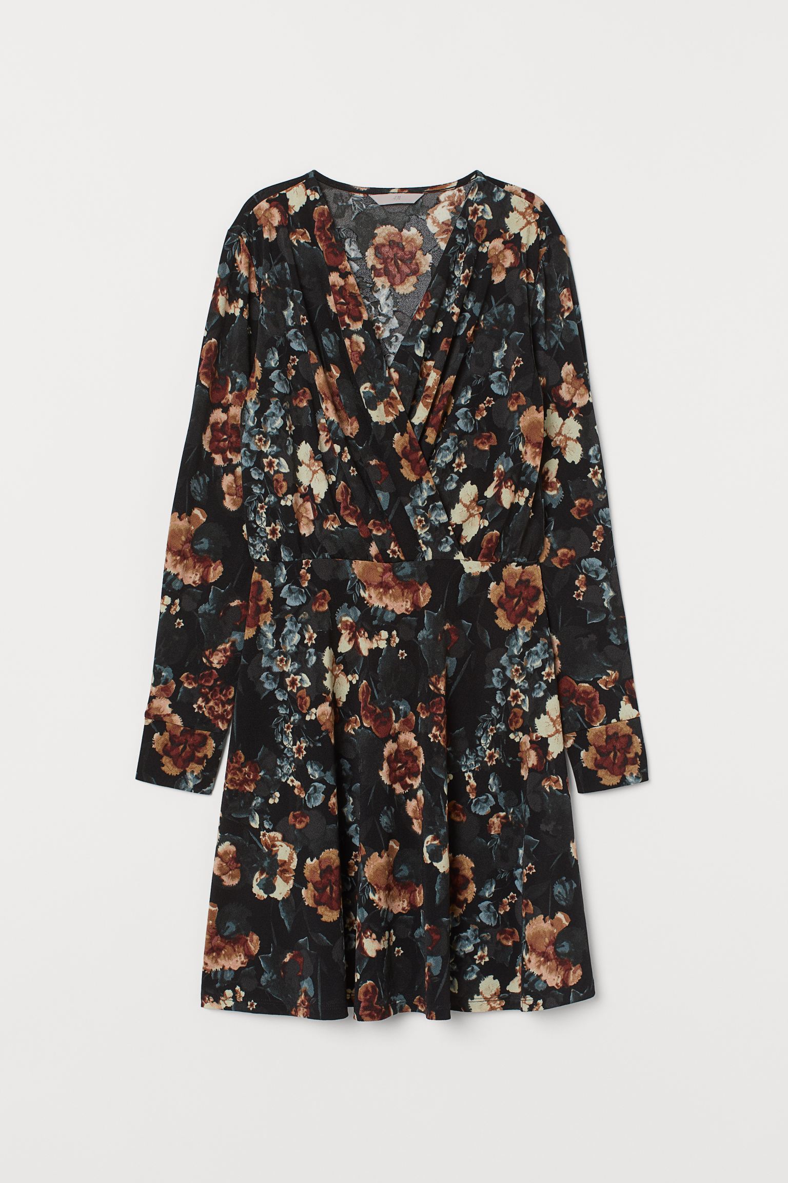 

Платье H&M  черный цветы 1612800800, Платье H&M L черный цветы 1612800800