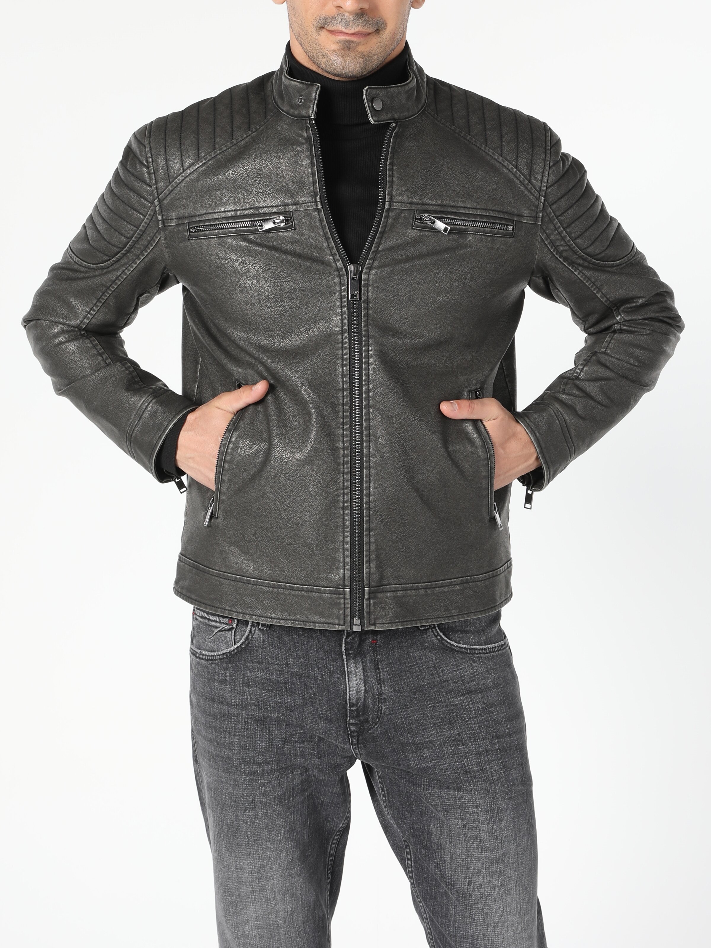 

Куртка из искусственной кожи Colin's CL1055687BLK  Black, Куртка из искусственной кожи Colin's CL1055687BLK L Black