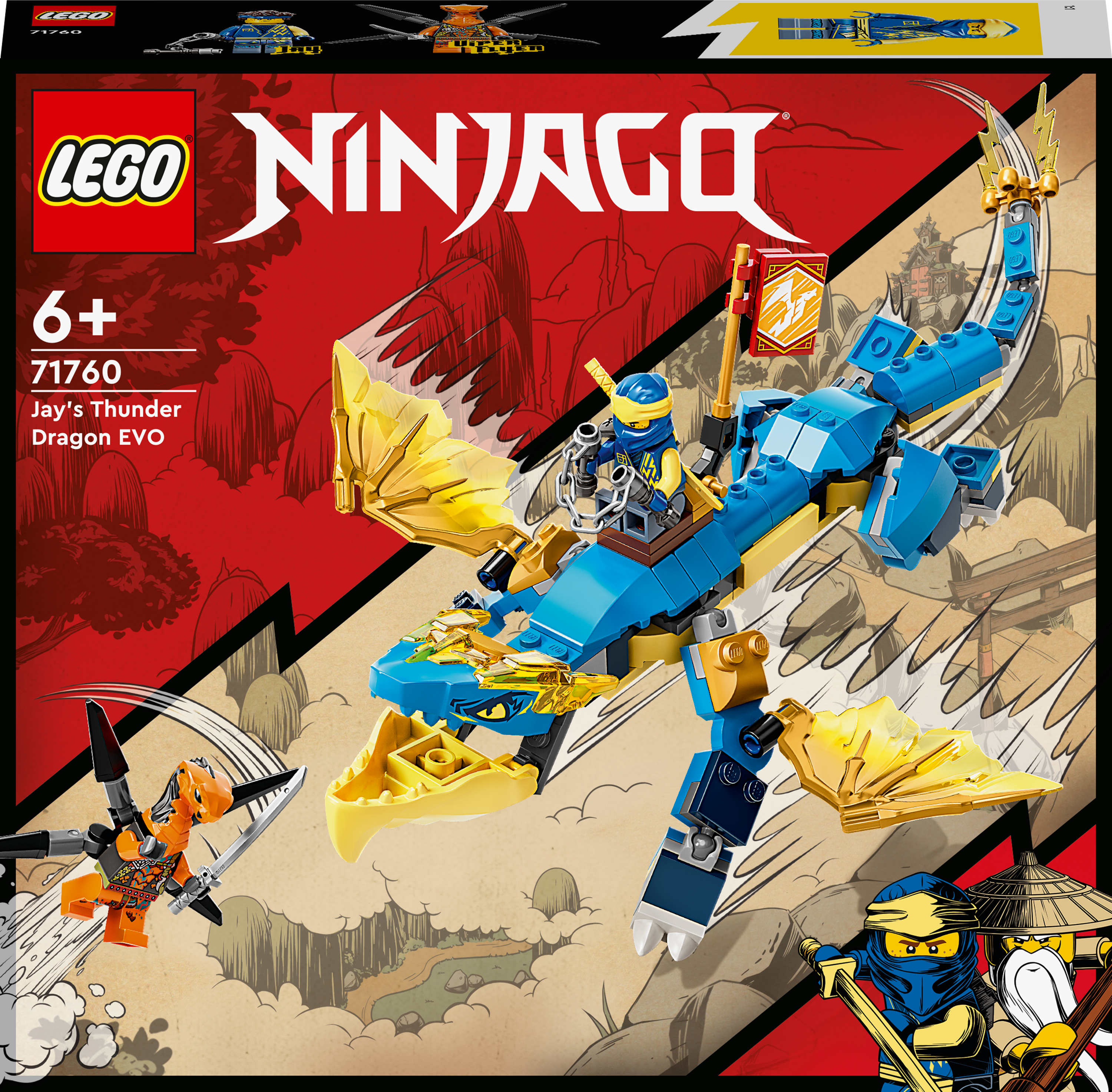 

Конструктор LEGO NINJAGO Дракон бури Джея EVO 140 деталей (71760)