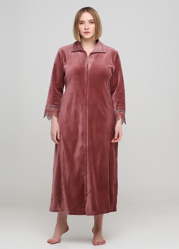 

Халат женский Romeo Life  темная пудра (3568-44, Халат женский Romeo Life 5XL темная пудра (3568-44)