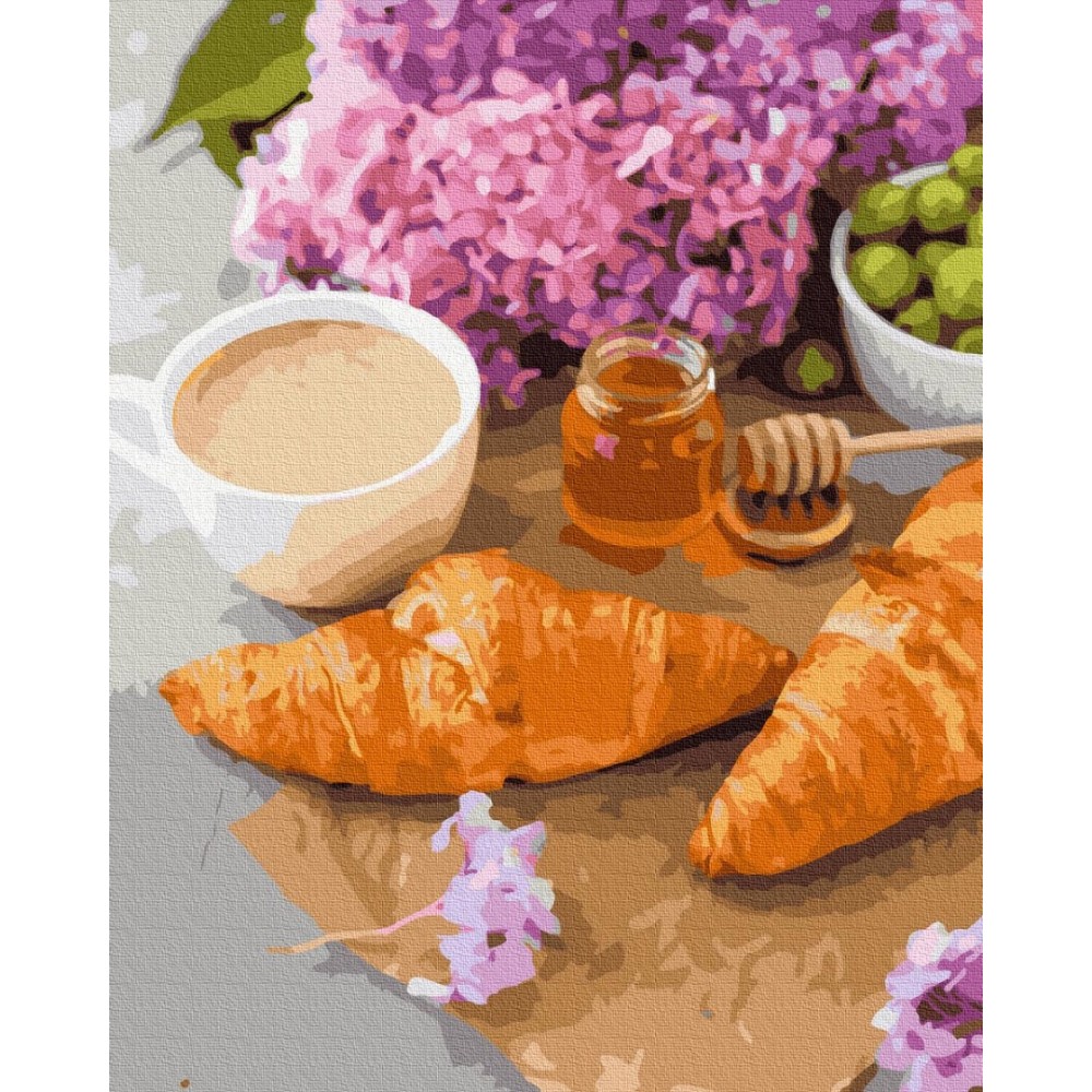 

Картина по номерам "Медовые круассаны", в термопакете 40*50см Brushme GX37608