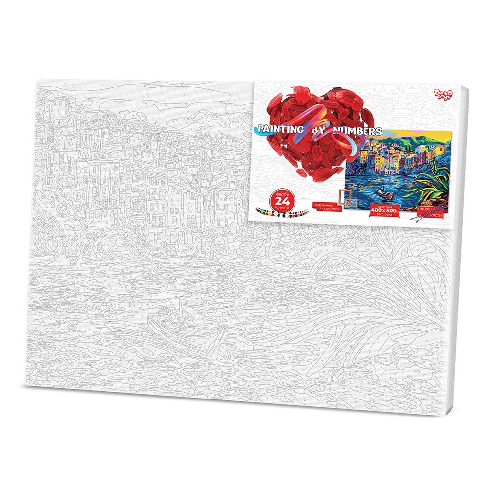 

Картина по номерам №5 "Город возле речки" 40*50см, серия 2, в термопакете Danko Toys KpNe-40x50-02-05
