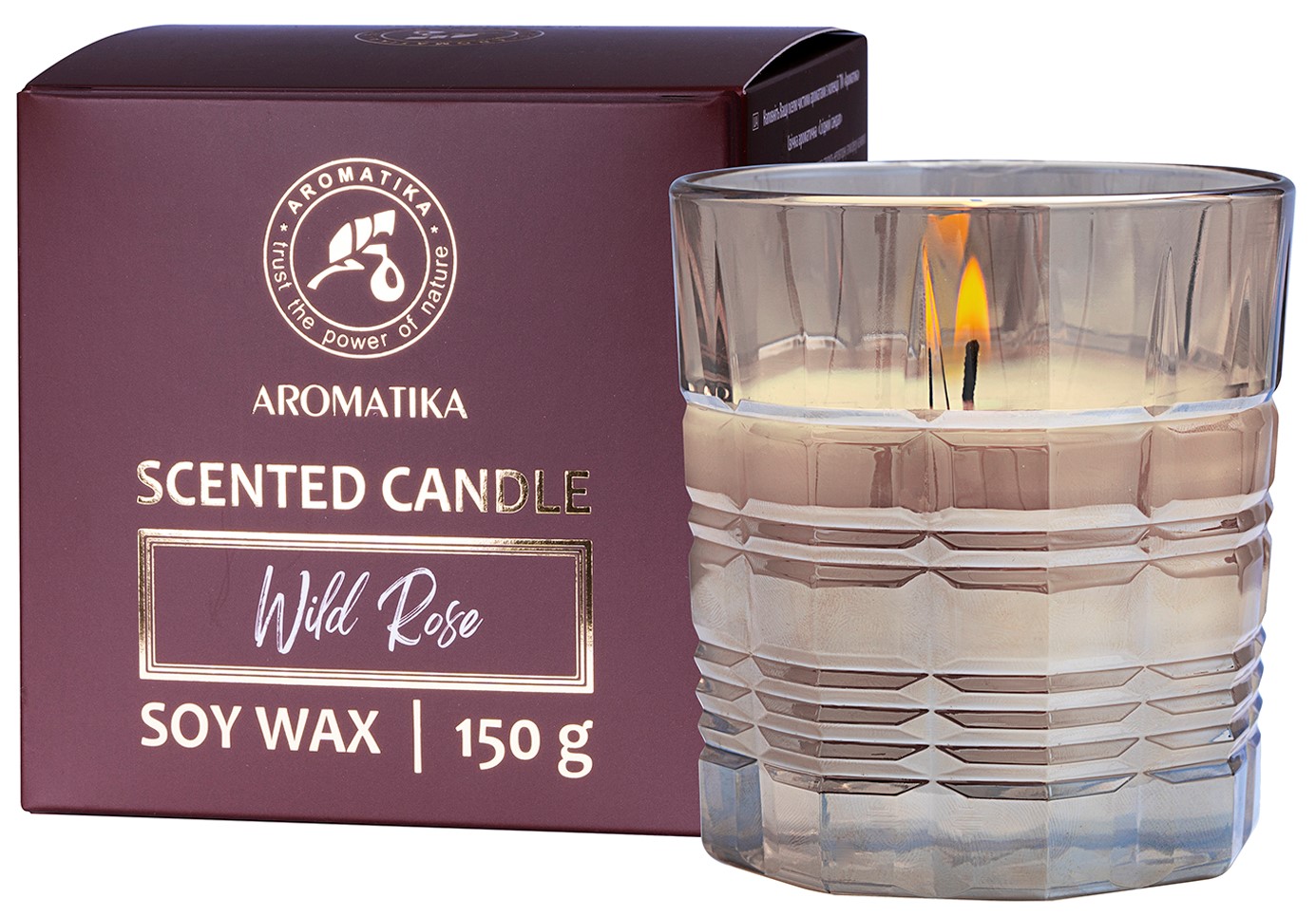 

Свеча ароматическая Ароматика Дикая роза 150 г
