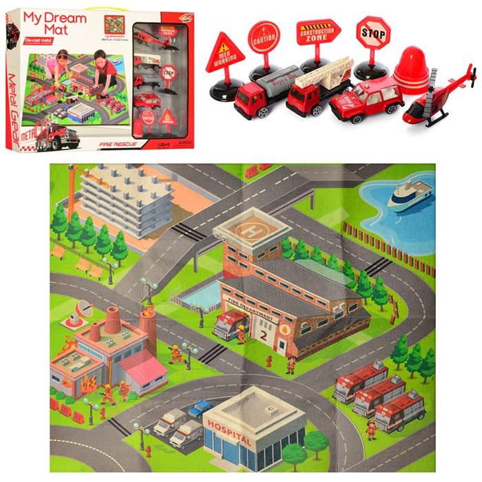 

Детский игровой коврик " Город и пожарные" LA-063 размером 80*70 см Toys Factory