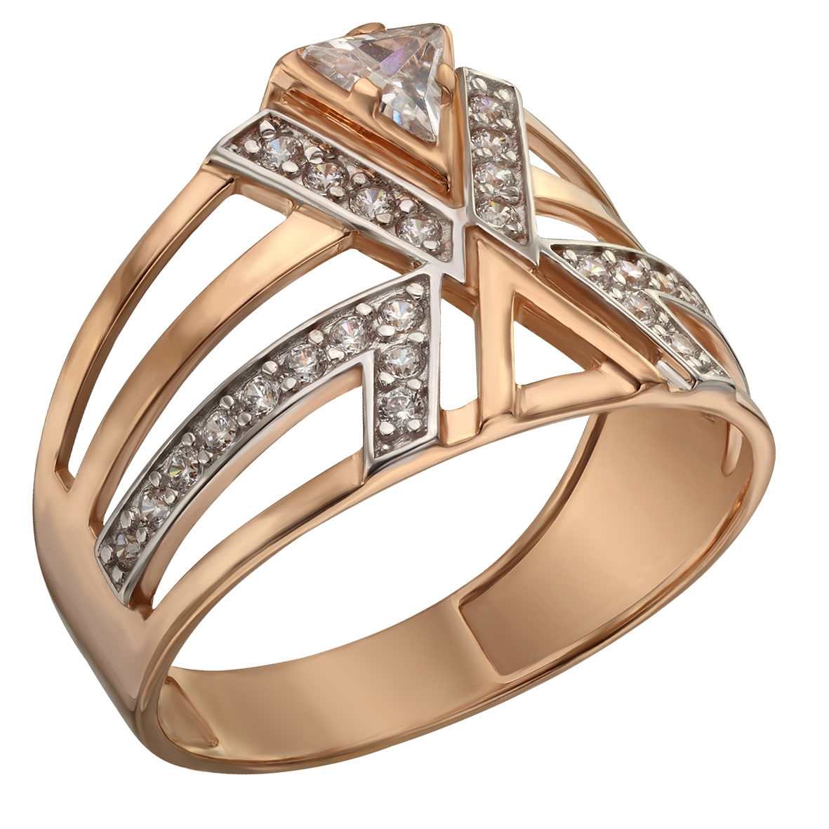 

Золотое кольцо с фианитами Tango Jewellery Company 380473 размер 17