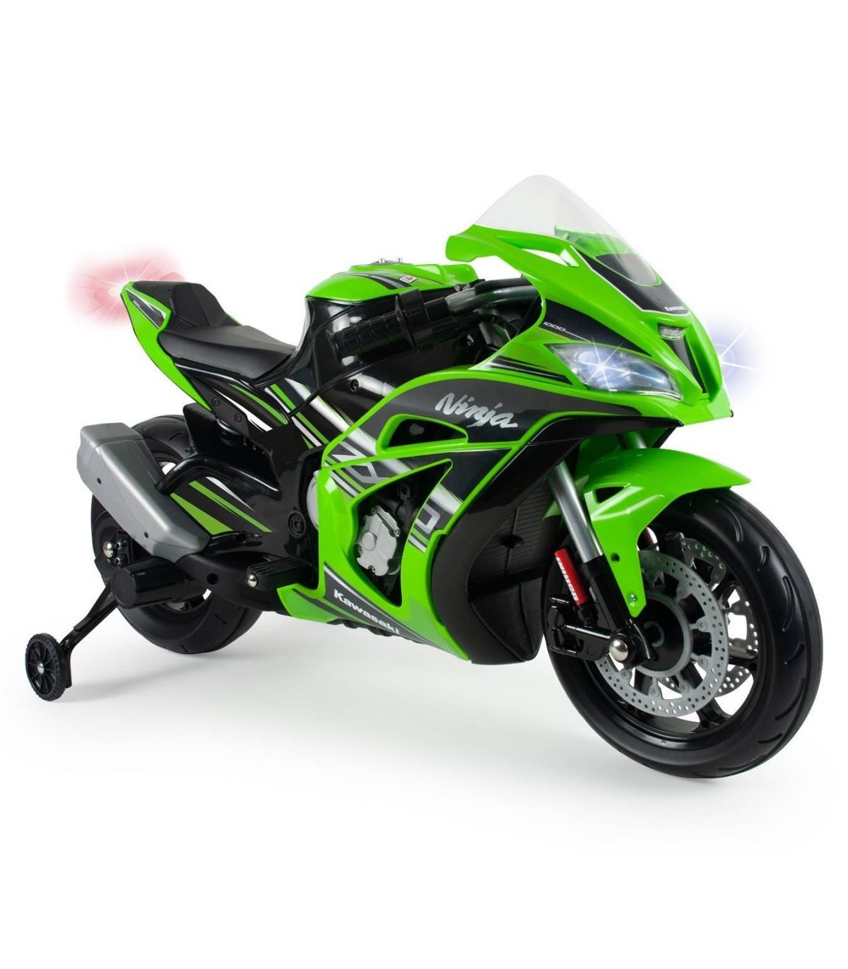 

Электромобиль-электробайк Injusa Kawasaki Ninja (ZX10) 12 V with lights and sound, 6495