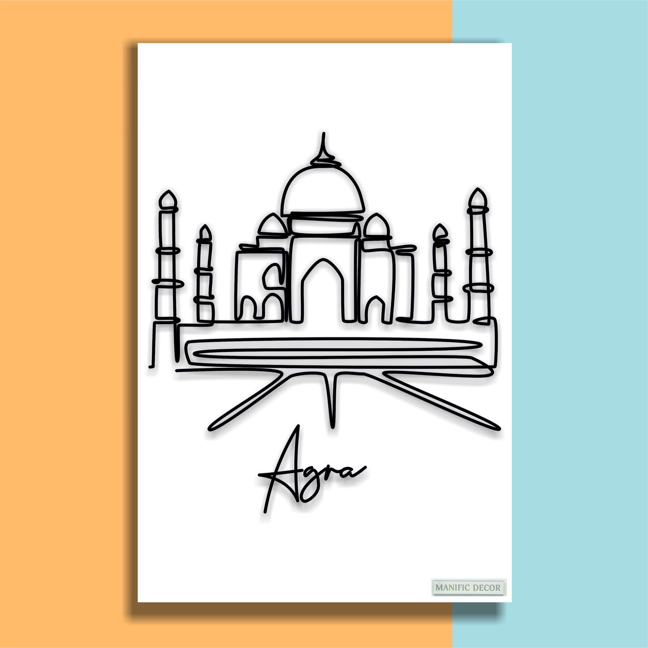 

Картина інтер'єрна абстрактна настінна арт панно на холсті Manific Decor Agra / Агра 60*80 см