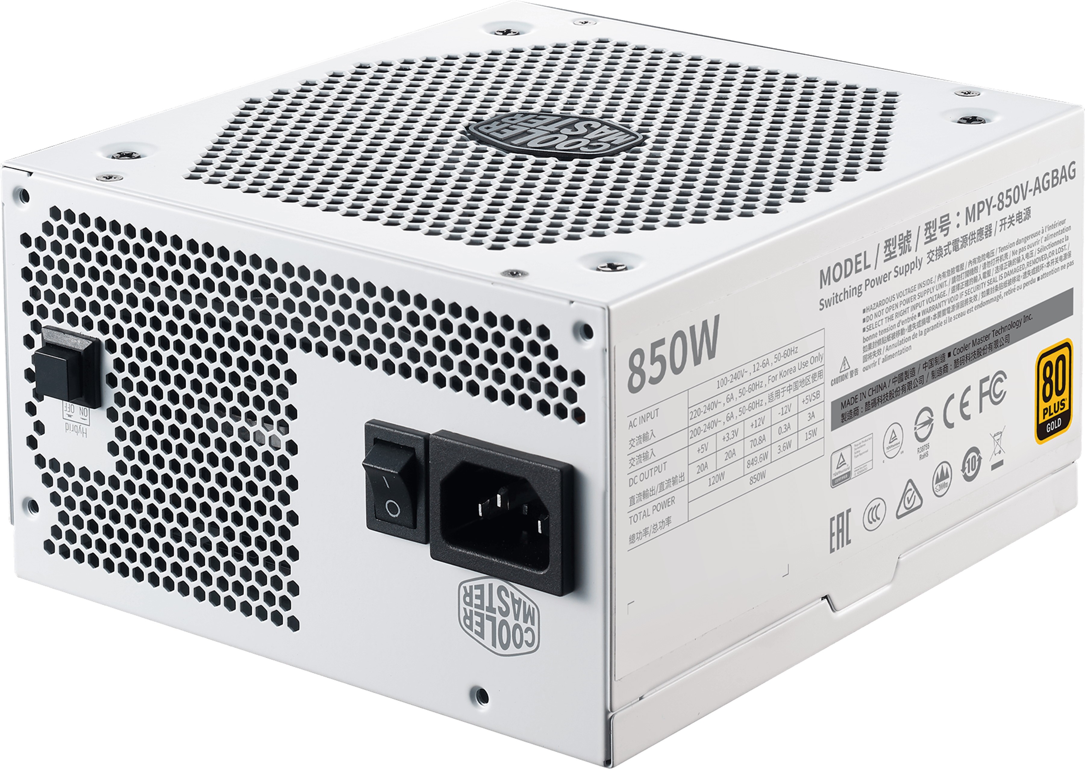 

Блок питания Cooler Master V850 Gold V2 850W (MPY850VAGBAGEU)