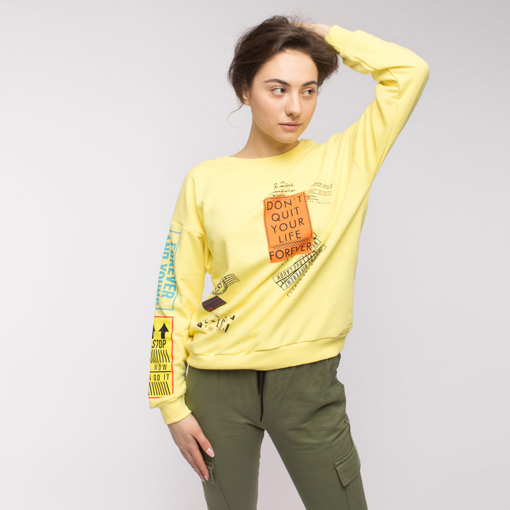 

Світшот жіночий MDG fashion  жовтий, Світшот жіночий MDG fashion M жовтий