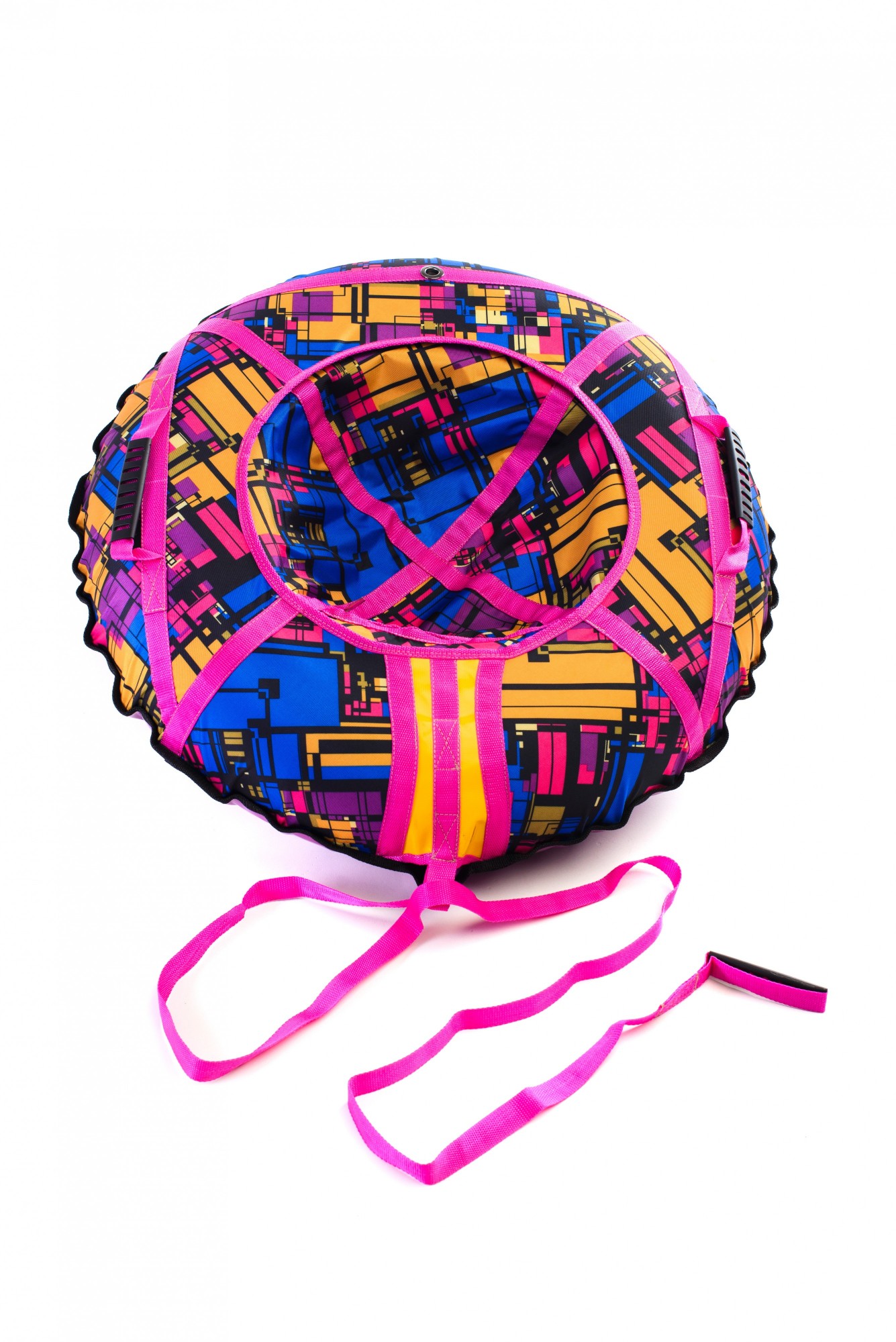 

Тюбинг надувные санки, ватрушка Kospa Диаметр 80 см Геометрия Розовый