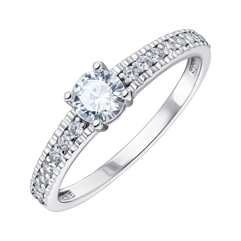 

Серебряное кольцо с фианитами 000148792 17 размера