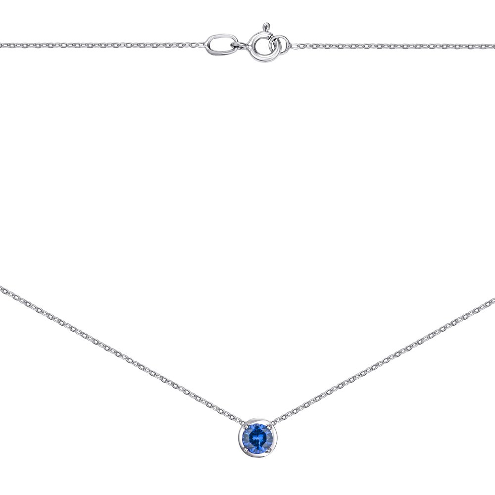

Серебряное колье с синтетическим сапфиром 000148881 45 размера