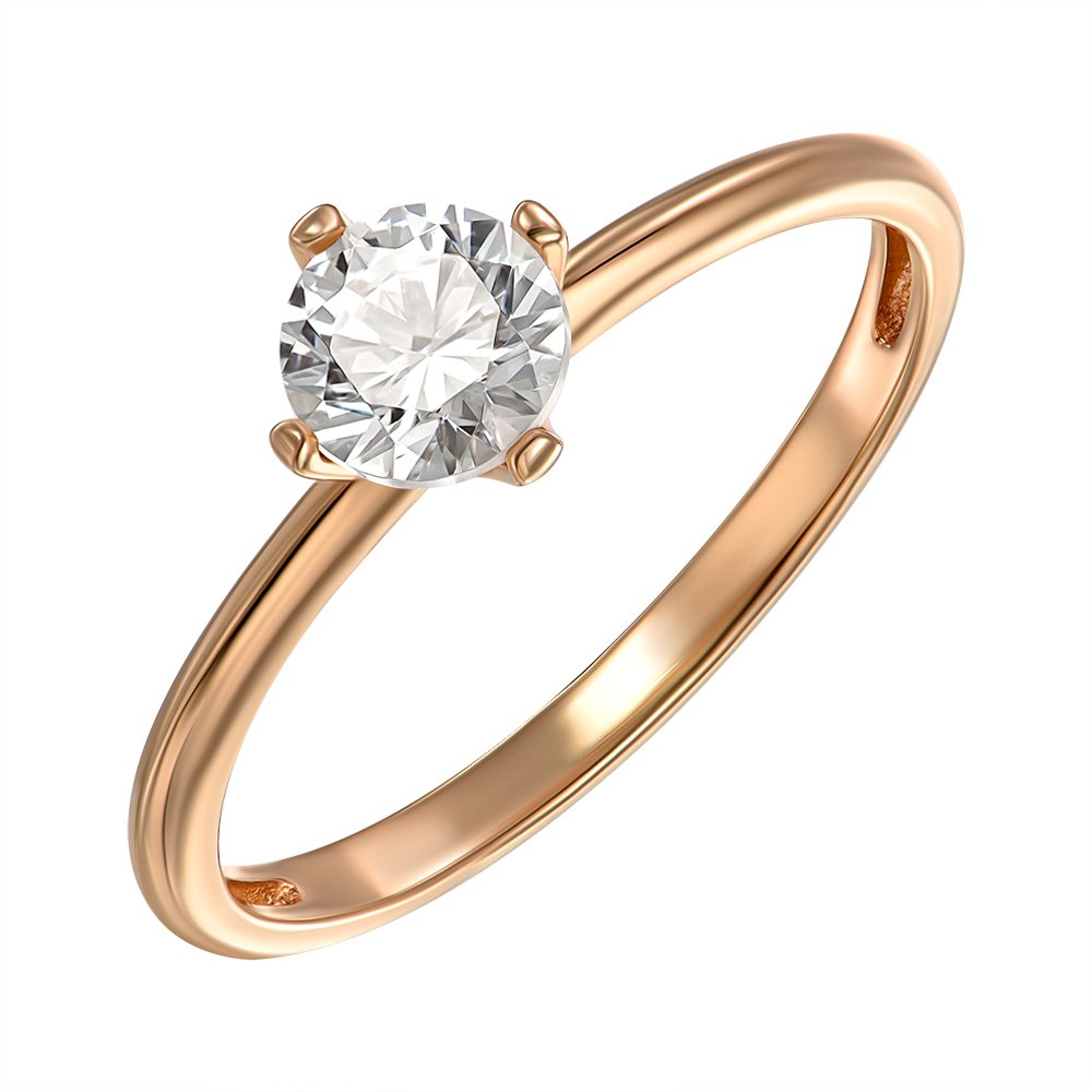 

Кольцо из красного золота с фианитом S Zirconia 000122294 17.5 размера