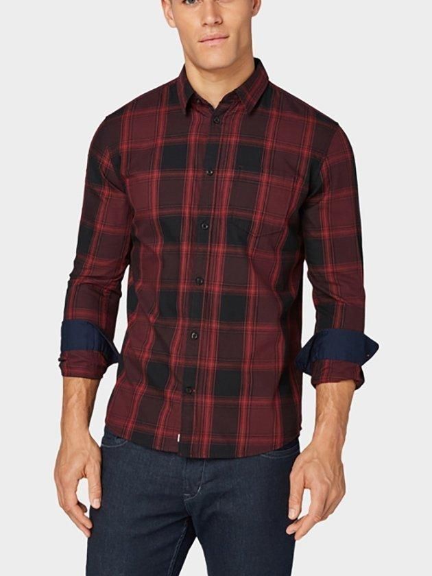 

Рубашка Tom Tailor 1013529-19547  Темно-бордовая, Рубашка Tom Tailor 1013529-19547 3XL Темно-бордовая
