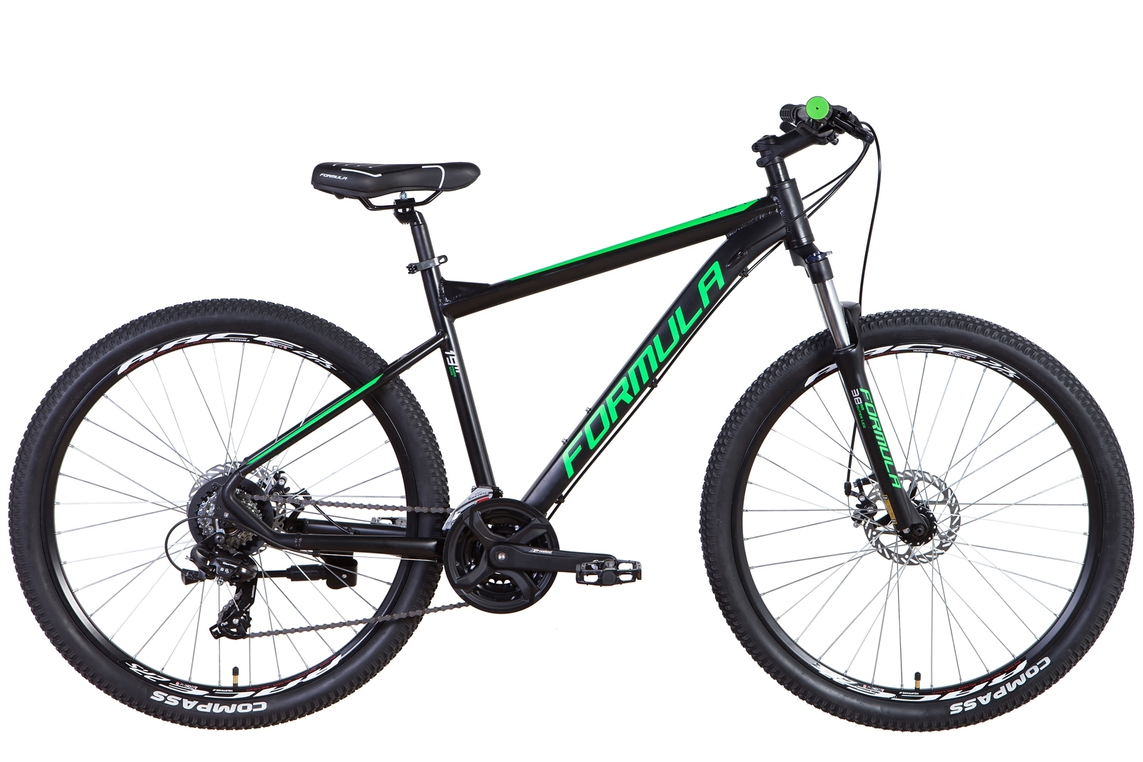 

Велосипед 27.5" Formula F-1 DD 2021 (черно-зеленый (м)) Formula OPS-FR-27.5-092