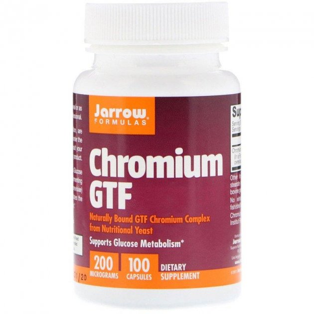 

Хром GTF Jarrow Formulas "Chromium GTF" 200 мкг (100 капсул) (532601)