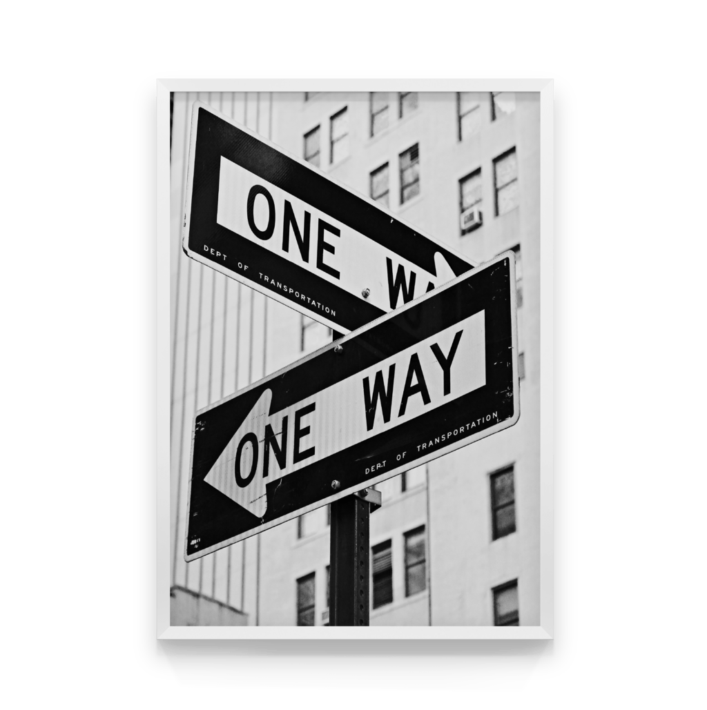 

Постер в рамке ONE WAY 50x70 см