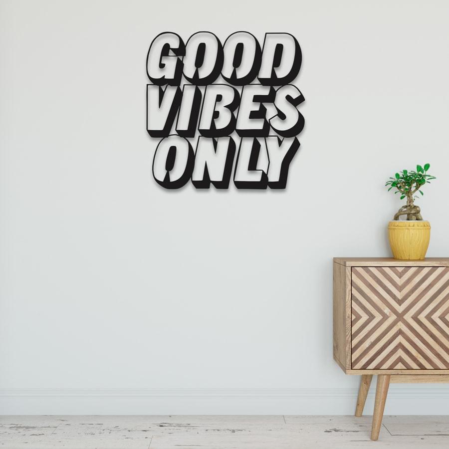 

Декор для стен. Панно из металла "Good vibes only"