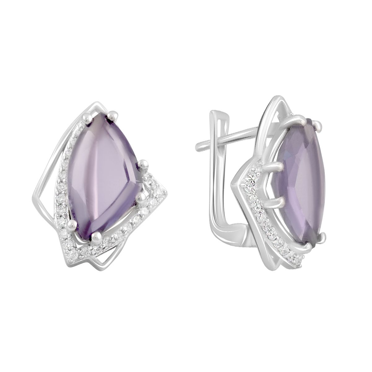 

Серебряные серьги jill с александритом 9.3ct