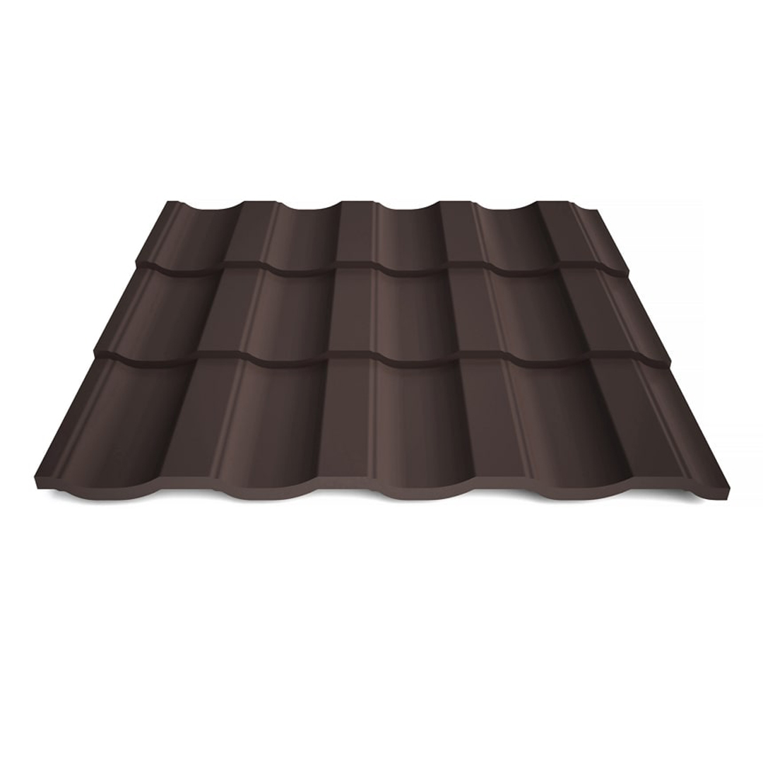 

Металлочерепица Верона Термастил 0,45 мм Италия RAL 8004 Медно-красный Арт.201122-8004