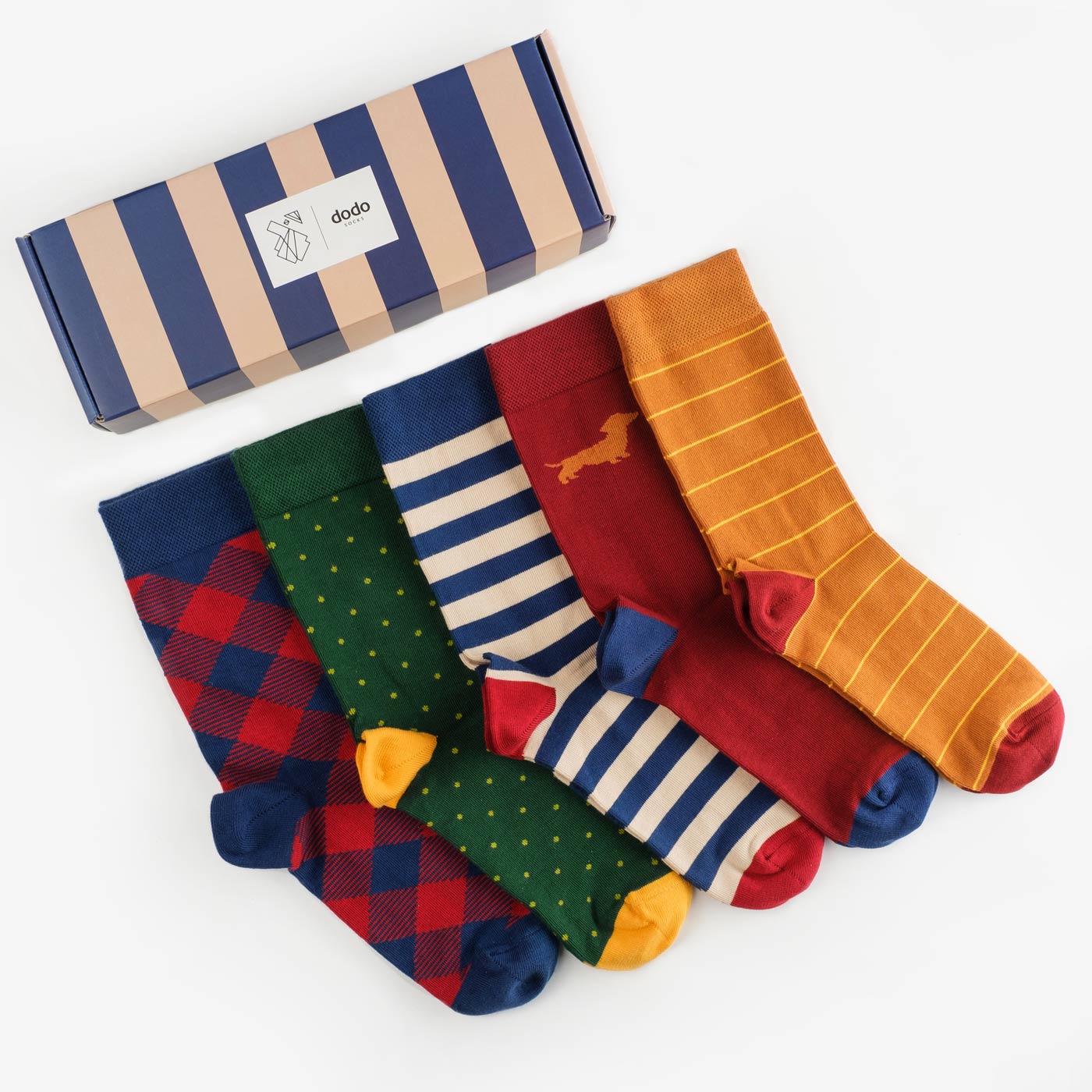 

Набір з 5 пар шкарпеток в подарунковій коробці Dodo Socks - Oxford 36-38