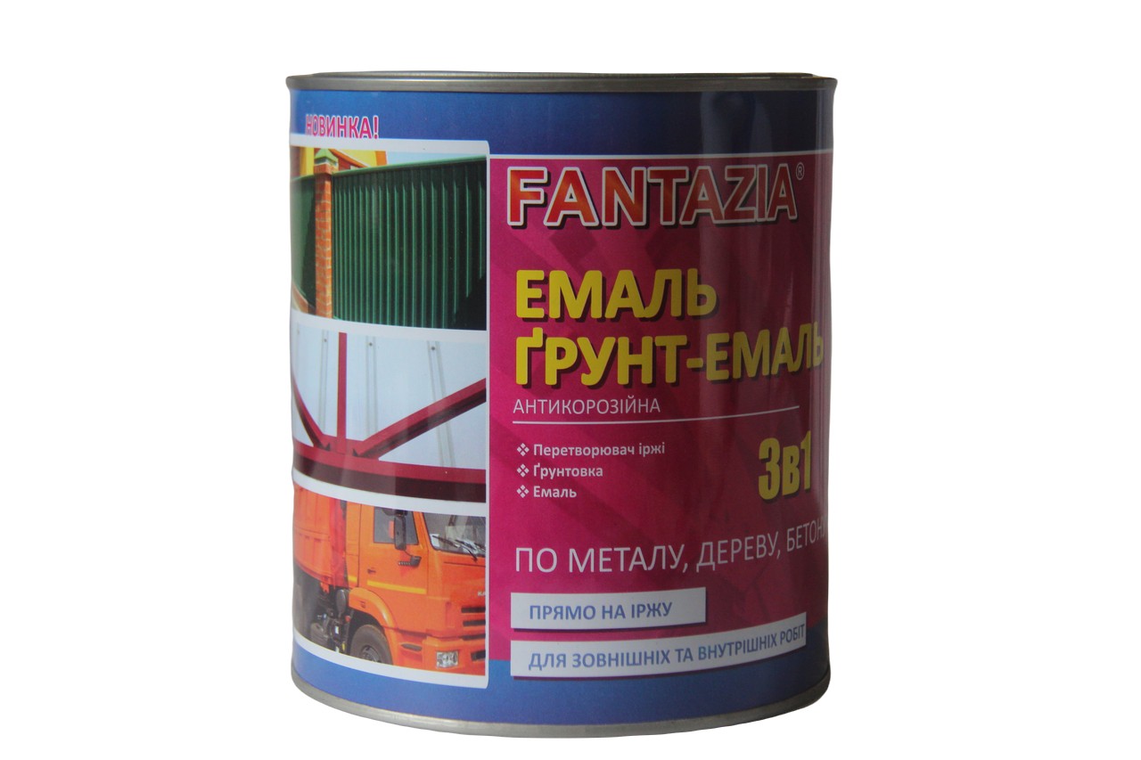

Грунт-эмаль по ржавчине 3 в 1 Fantazia темно-серая 2,6 кг