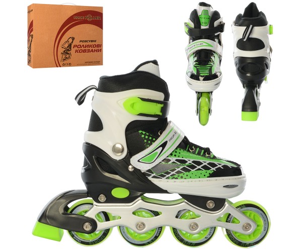 

Раздвижные роликовые коньки Profi Roller A4140-L (38-41, L), ролики, Зеленые