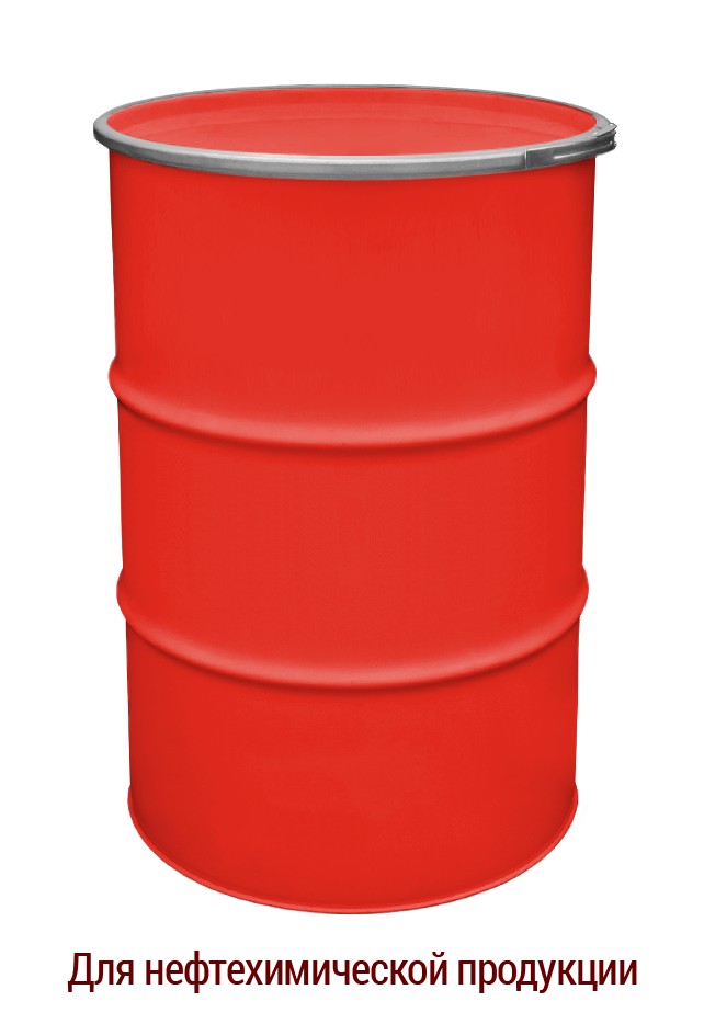 

Бочка металлическая промышленная для нефтехимической продукции BіPOL 1А2 без внутреннего покрытия 212л красная 1,0х0,9х1,0 UN 1A2/X315/S