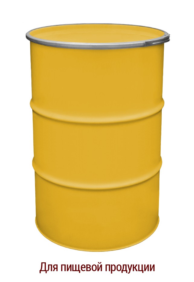 

Бочка металлическая промышленная для пищевой продукции BіPOL 1А2 внутреннее покрытие EP 22137 212л жёлтая 1,0х0,9х1,0 UN 1A2/X315/S