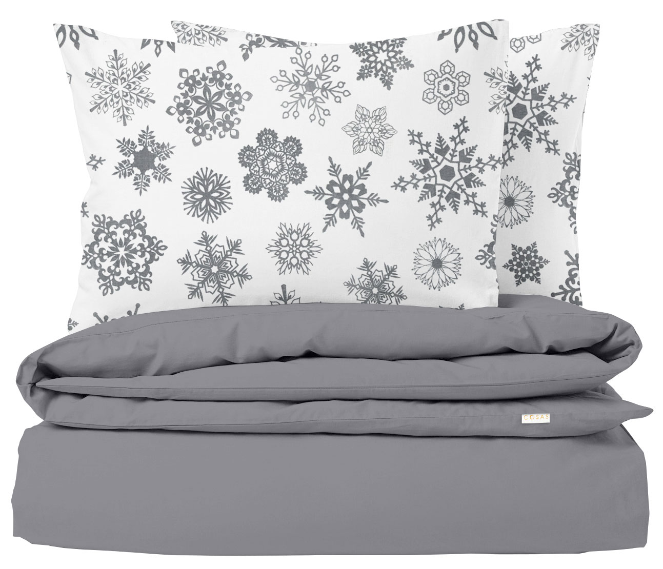 

Комплект постельного белья Cosas Ranfors Graphite El Snowflakes Grey 160х220