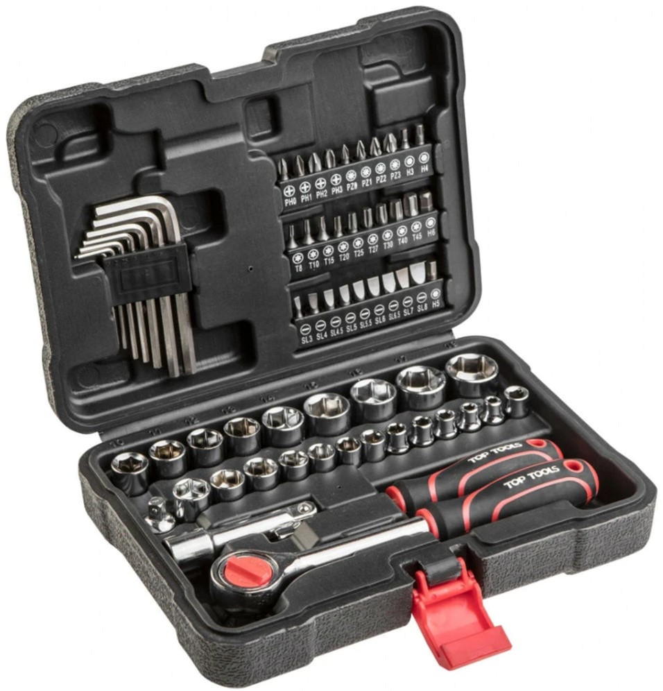 

Набір торцевих гайкових ключів Top Tools 3/8" 63 предмети