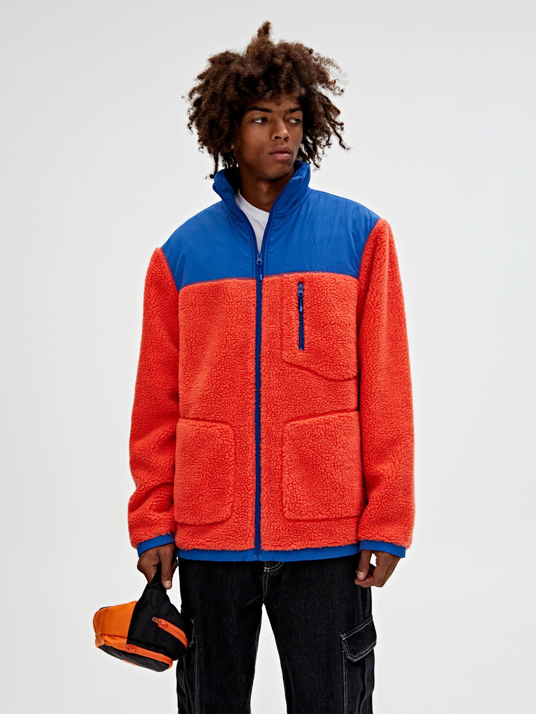 

Куртка Pull & Bear XAZ295133AEBC S Синяя с оранжевым