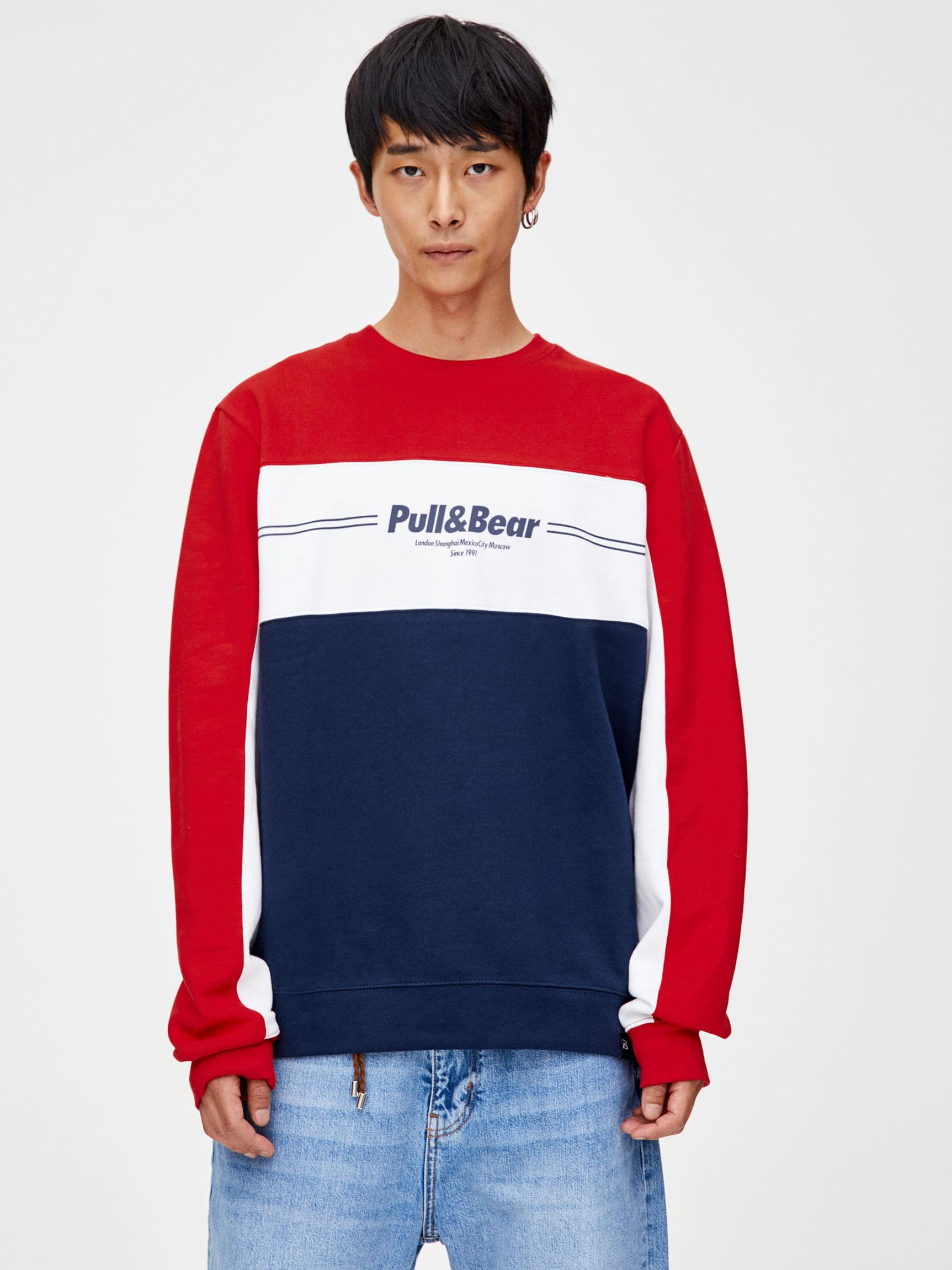 

Свитшот Pull & Bear XAZ299220YPLY  Красный с белым и синим, Свитшот Pull & Bear XAZ299220YPLY XS Красный с белым и синим