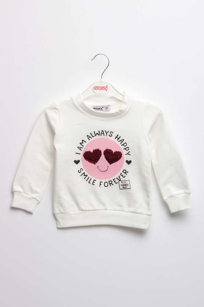 

Світшот на дівчинку WANEX 110 молочний (31397)