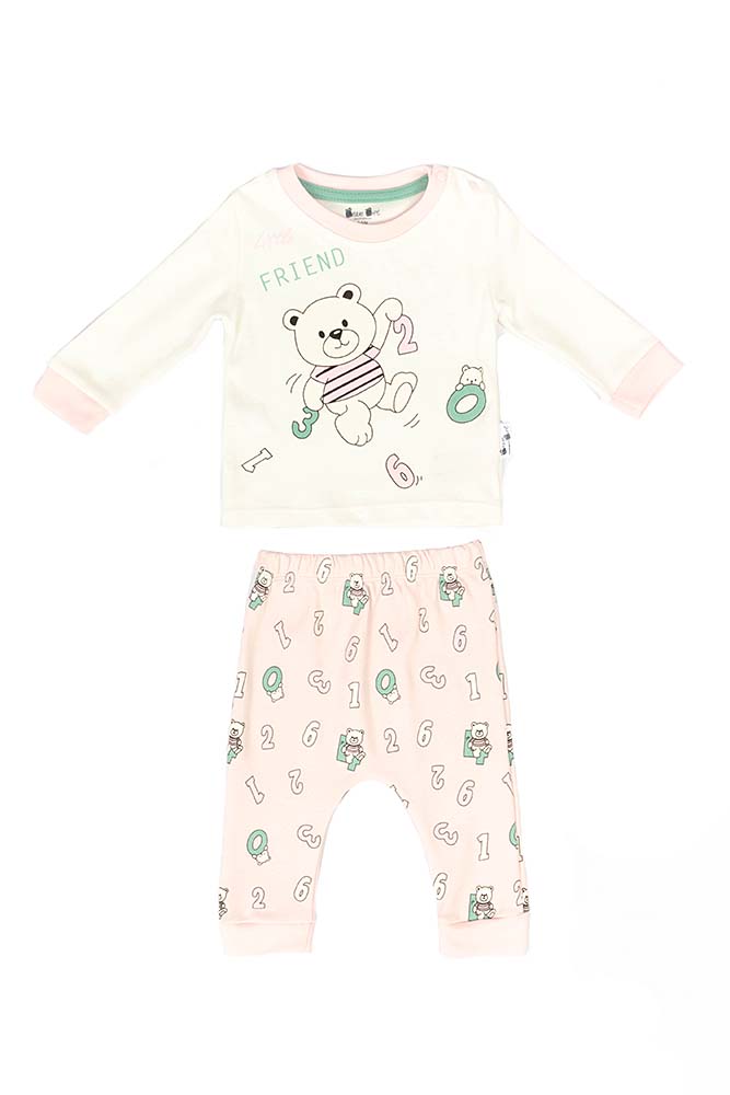

Костюм з штанами на дівчинку Little Gift 62 рожевий (SKT000544725)