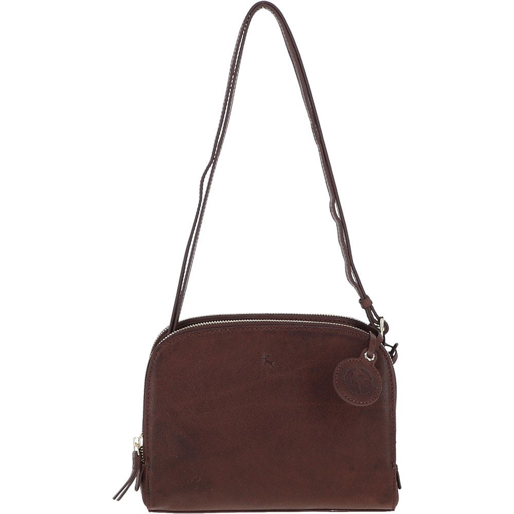 

Женская кожаная сумка через плечо Ashwood 62340 Brandy