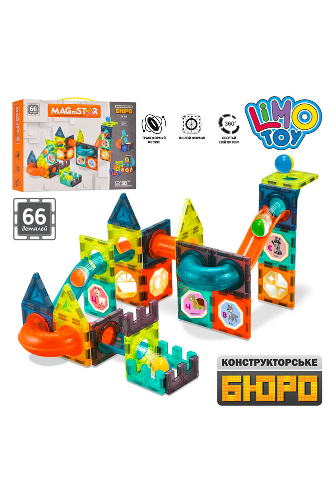 

Конструктор магнітний Limo Toy різнокольоровий (SKT000577056)
