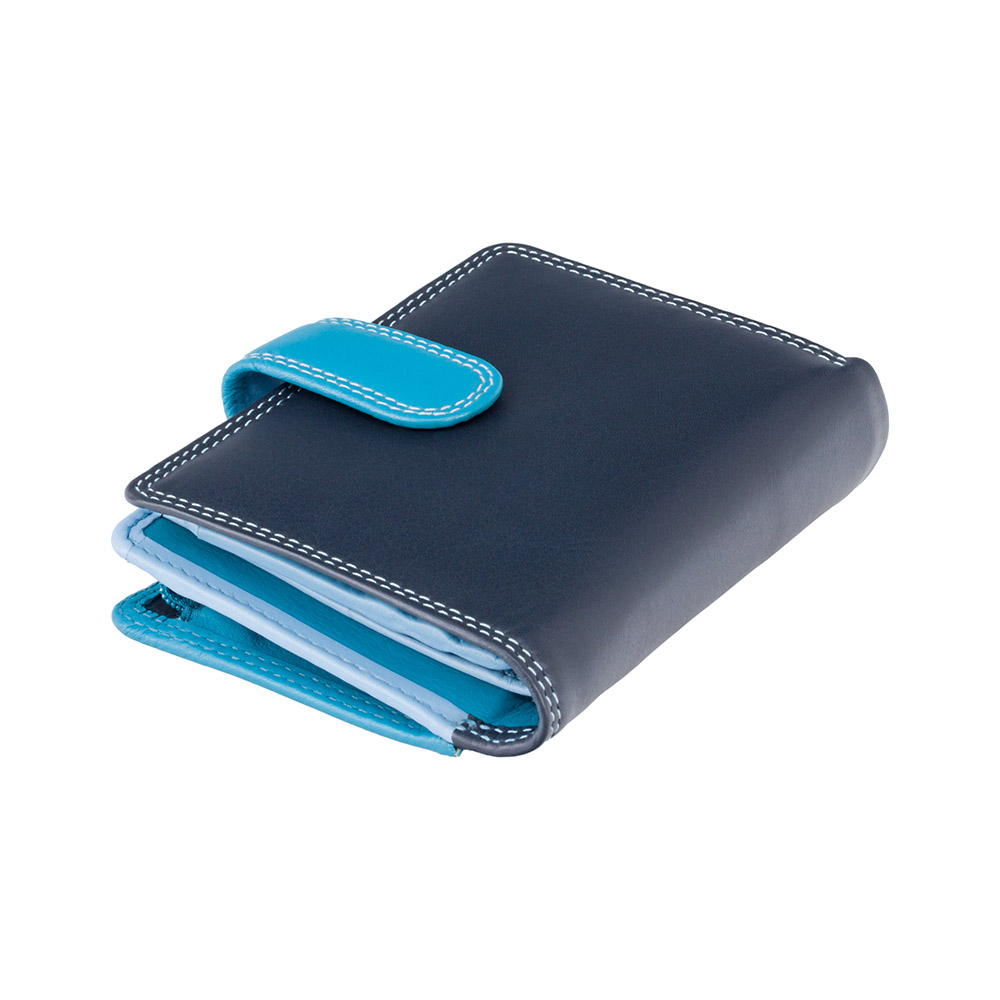 

Голубой кошелек женский Visconti RB40 BLUE M Bali c RFID (Blue Multi)