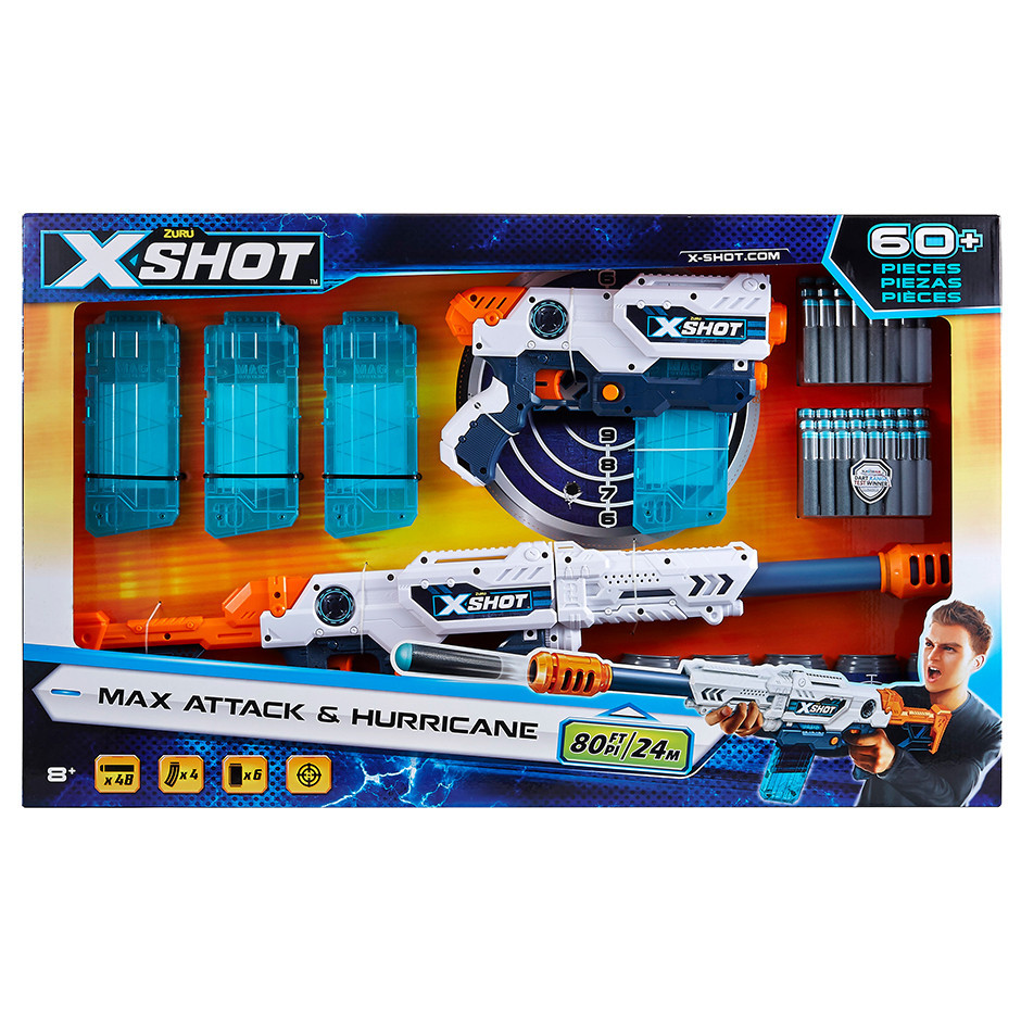 

Скорострільний бластер Zuru X-Shot Excel Max Attack and Hurricane Foam Clip Blaster Combo (B01LI5IZ5M)