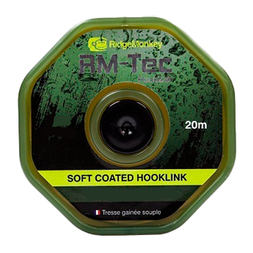 

Поводковый материал RidgeMonkey RM-Tec Soft Coated Hooklink Weed Green 35lb 20m