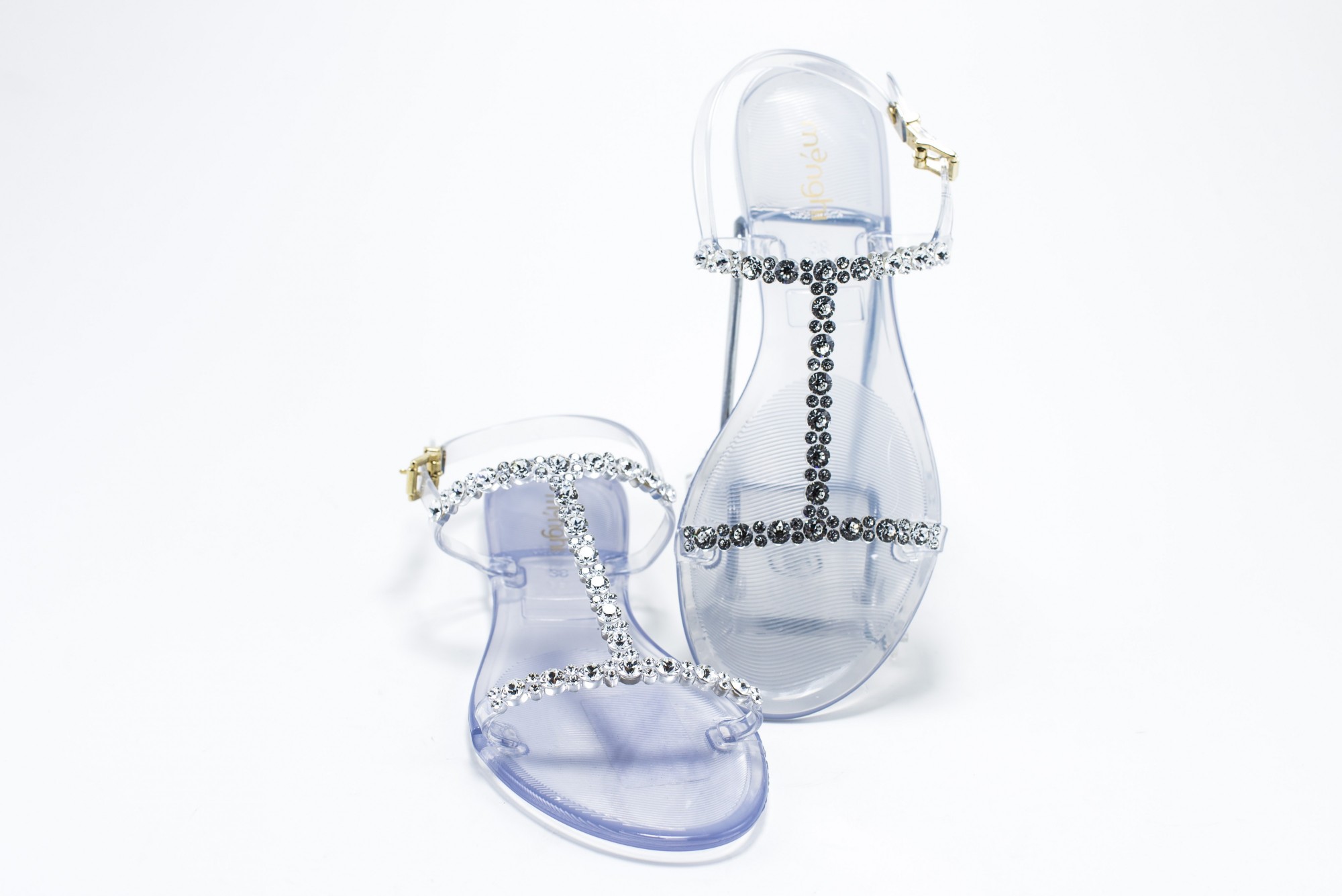 

Босоножки с камушками Swarovski Menghi 38 Прозрачный 702