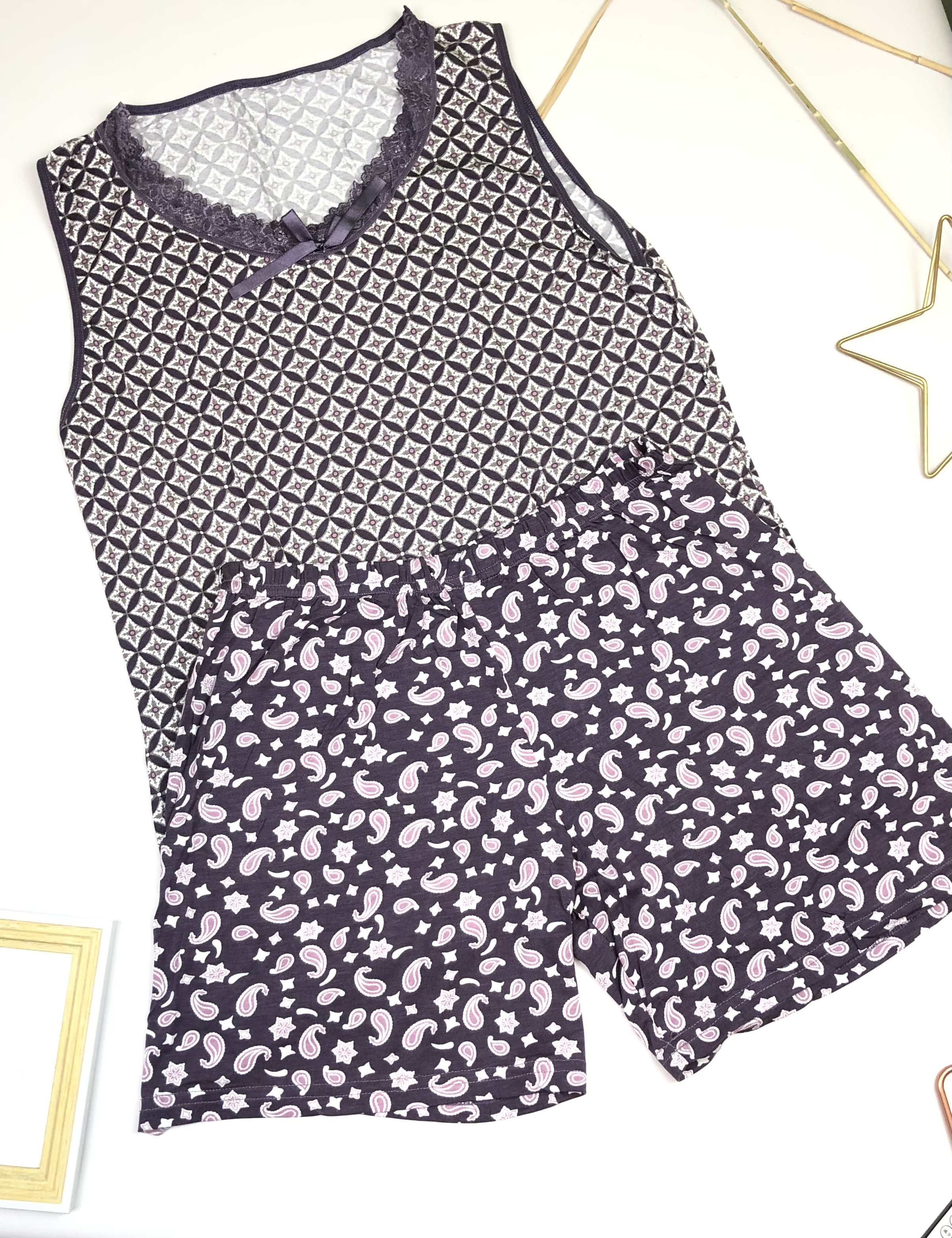 

Пижама женская Speckled & Stone 3270 3XL Баклажан