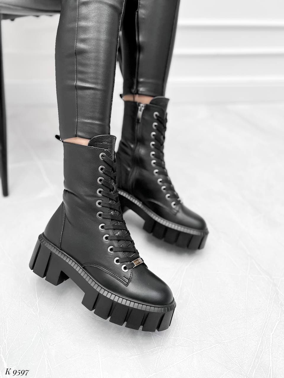 

Женские Ботинки Натуральная кожа Зима (9597) 39 25.5 см Черные