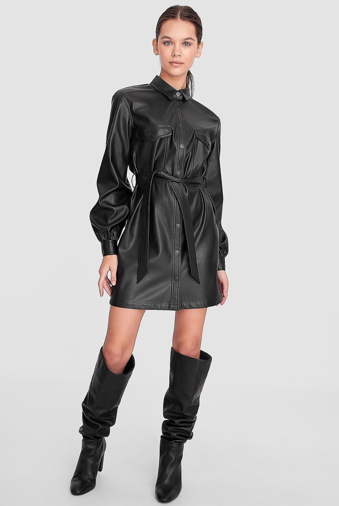 

Платье-рубашка женское Elegance Berni Fashion (M) Черный