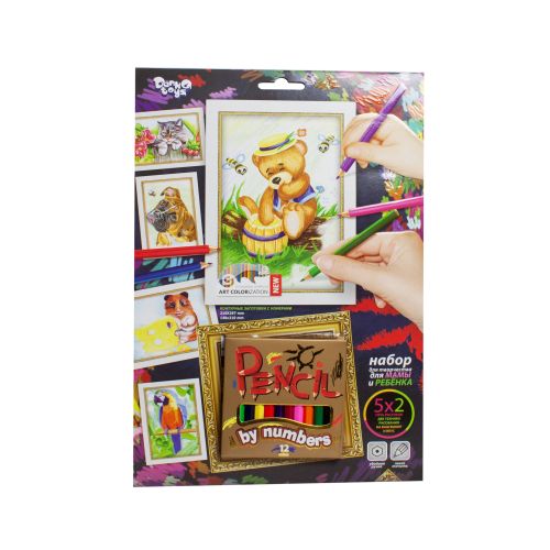 

Картина по номерам Danko toys Pencil by numbers: Мишутка