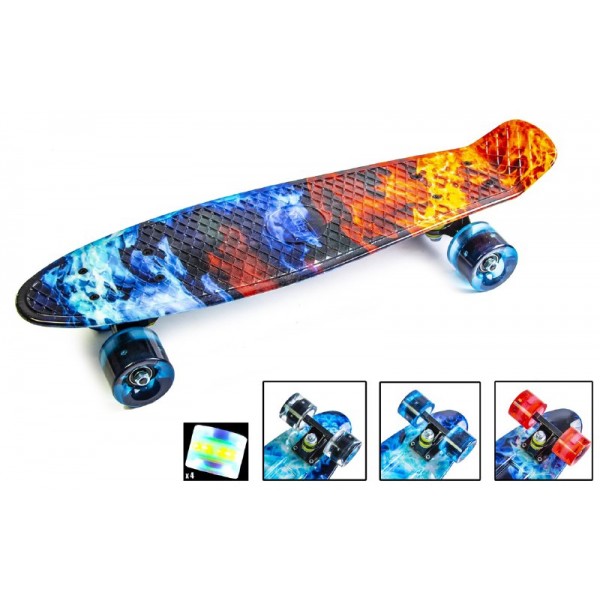 

Penny Board Огонь и лед Светящиеся колеса