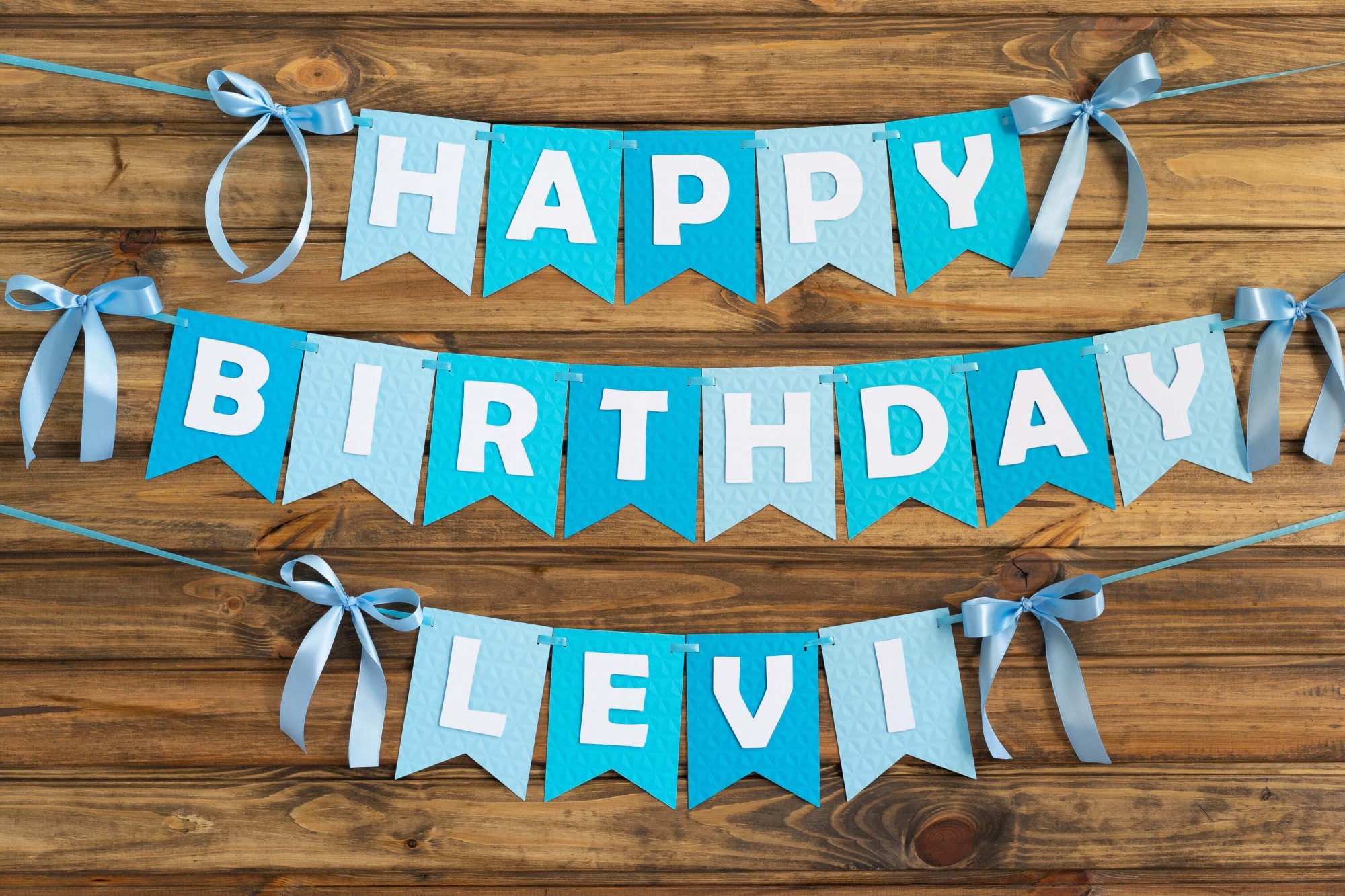 

Поздравительная растяжка для дня рождения Happy Birthday Decozavr голубая + белая